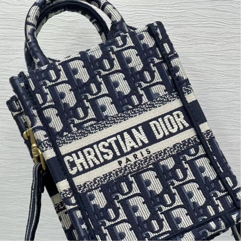 Dior Mini Vertical Dior Book Tote with Strap