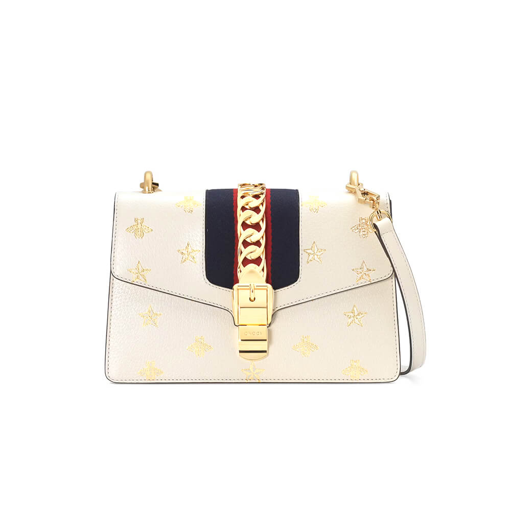 Gucci GG Sylvie Bee Star small shoulder bag