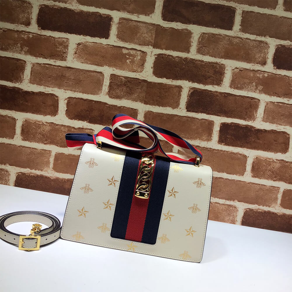 Gucci GG Sylvie Bee Star small shoulder bag