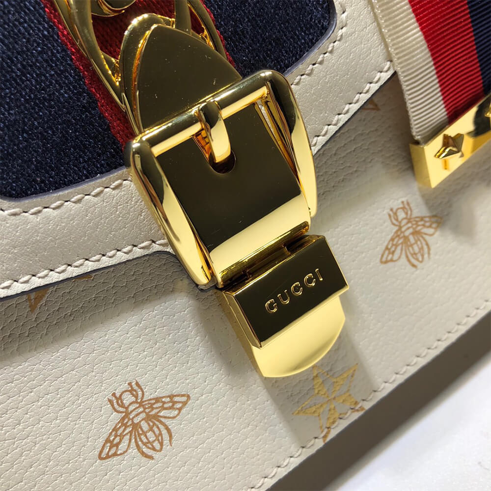 Gucci GG Sylvie Bee Star small shoulder bag