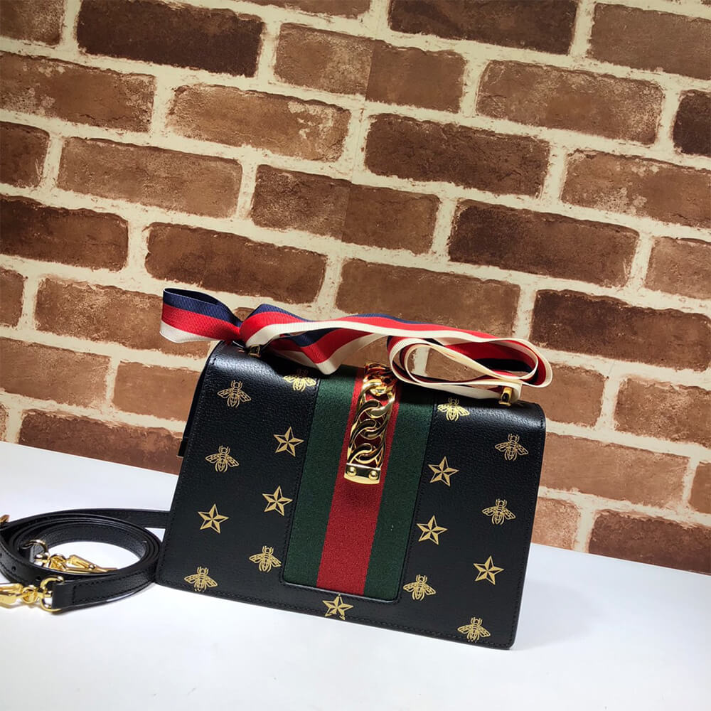 Gucci GG Sylvie Bee Star small shoulder bag