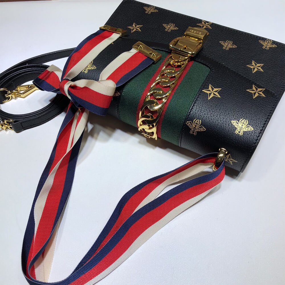 Gucci GG Sylvie Bee Star small shoulder bag