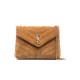 YSL LOULOU SMALL CHAIN BAG IN “Y” QUILTED SUEDE