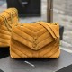 YSL LOULOU SMALL CHAIN BAG IN “Y” QUILTED SUEDE