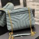 YSL LOULOU SMALL CHAIN BAG IN “Y” QUILTED SUEDE