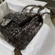 *Superior* Chanel Black and Silver Plaid Sequin Mini Single Flap