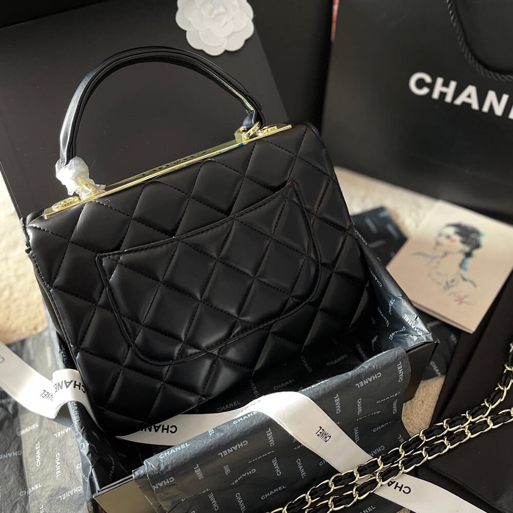 CHANEL FLAP BAG WITH TOP HANDLE