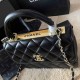 CHANEL FLAP BAG WITH TOP HANDLE