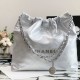 Chanel 2022 Shiny Calfskin Small 22 Hobo