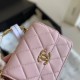 Chanel Mini Flap Bag with Top Handle - Pink