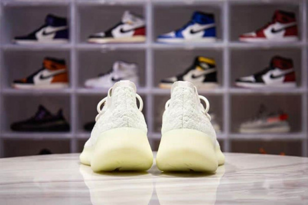  WHITE ADIDAS YEEZY BOOST 380 CALCITE GLOW SNEAKERS