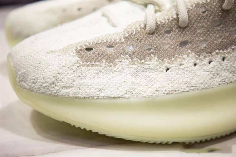  WHITE ADIDAS YEEZY BOOST 380 CALCITE GLOW SNEAKERS